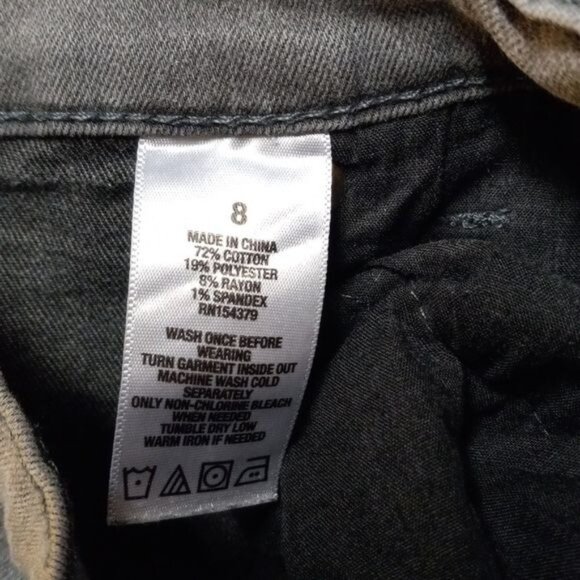 Aeropostale Size 8 Jegging Jeans High Waisted Denim Gray Ankle Distressed Faded - Picture 5 of 15